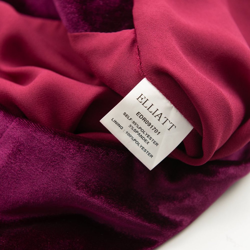 Elliatt Velvet Camo Dress Mini Cocktail Hi Low Sleeveless Burgundy Size XS - Picture 6 of 8